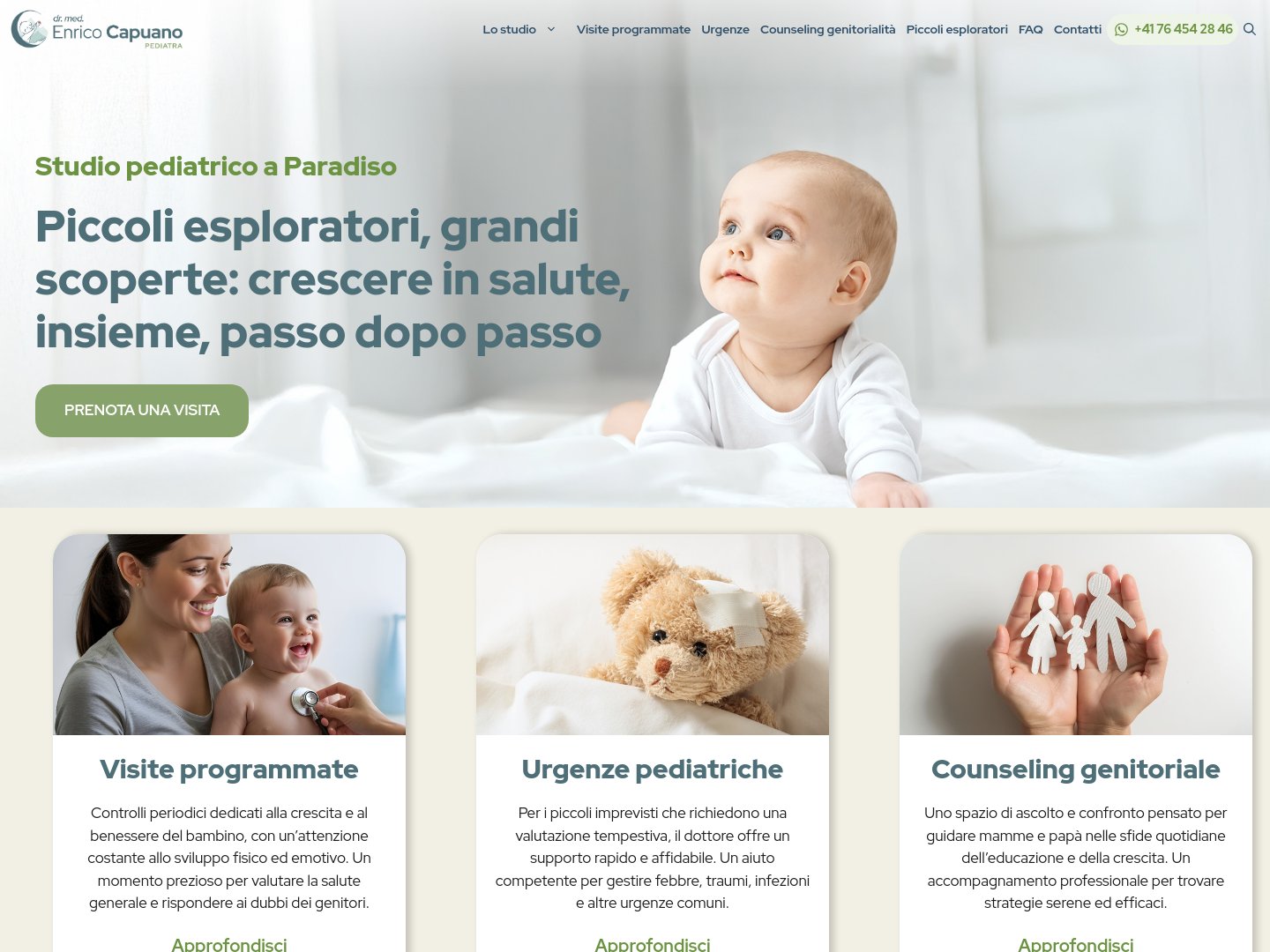 Sito Dr. Enrico Capuano — pediatra a Paradiso (Lugano)