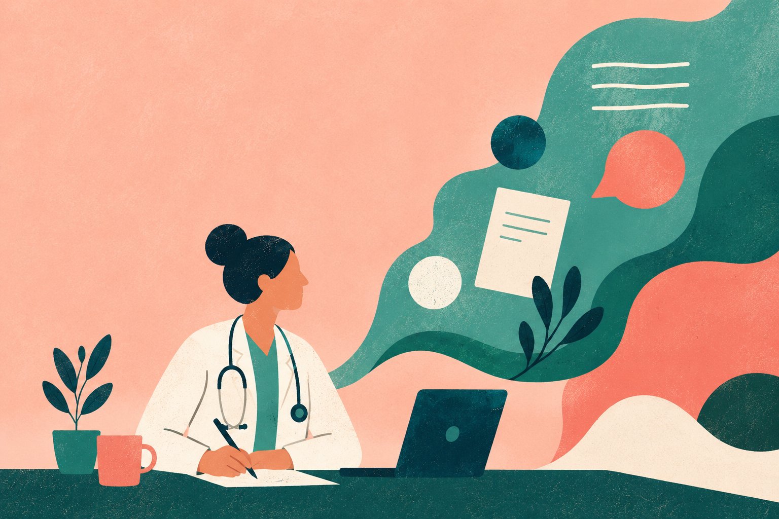 Un medico comunica online con la stessa cura che mette in studio